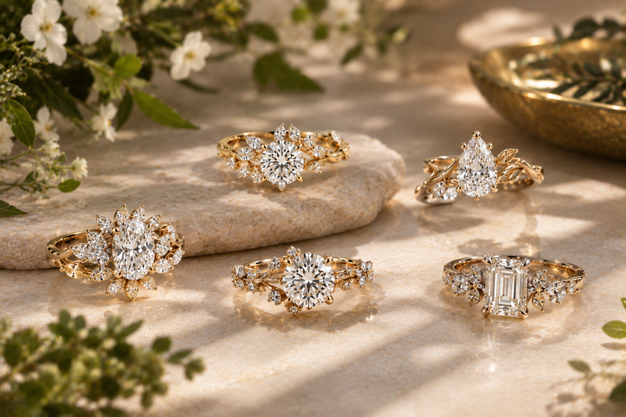 Nature-Inspired Engagement Rings: The Organic, Floral & Botanical Diamond Trend in Chicago
