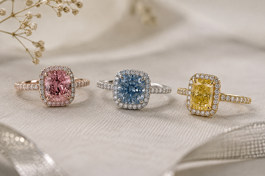 Coloured Diamonds Are Having a Moment. Should Your Engagement Ring Be Pink, Blue or Yellow?