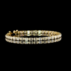 4ctw Bezel East West Emerald Tennis Bracelet