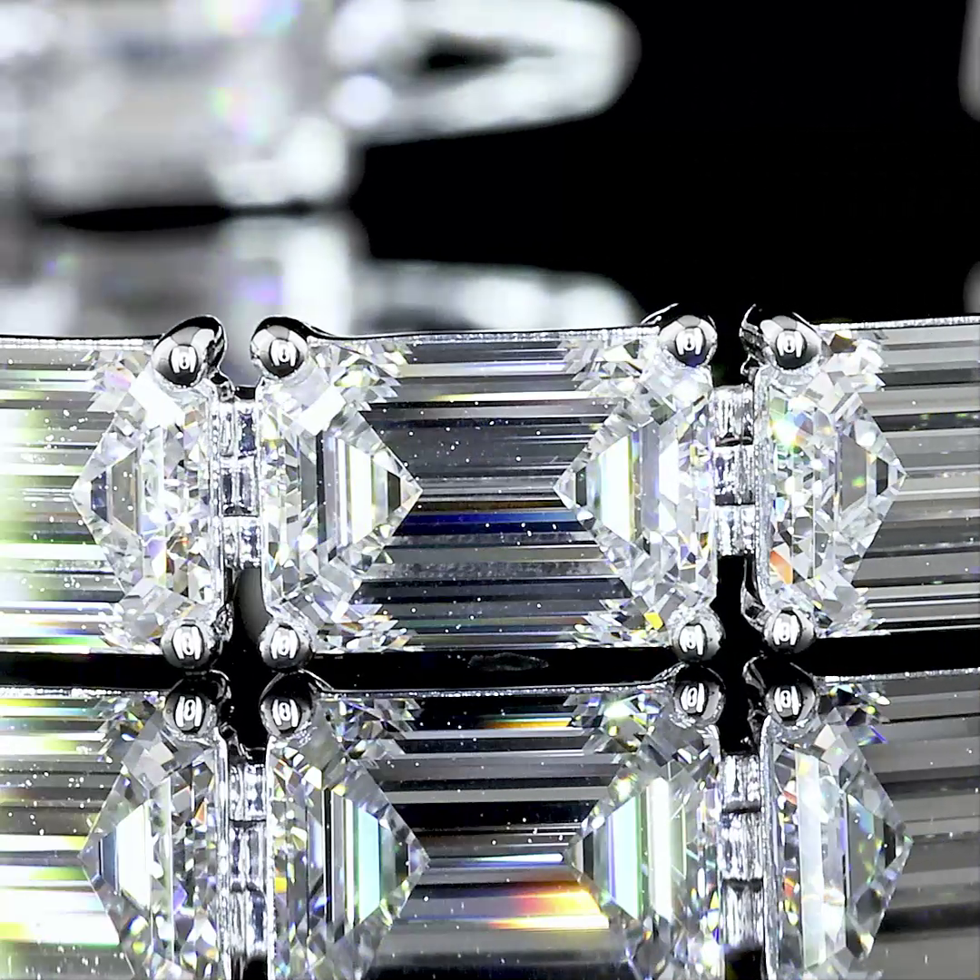 49ctw Prong East West Emerald Tennis Bracelet