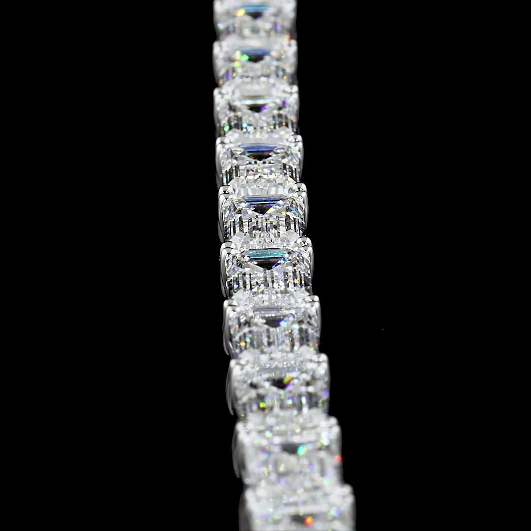 49ctw Prong East West Emerald Tennis Bracelet