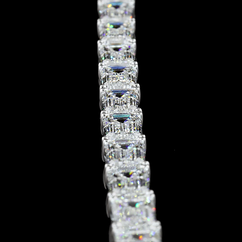 49ctw Prong East West Emerald Tennis Bracelet
