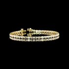 9ctw Bezel East West Emerald Tennis Bracelet