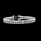 2-3/4ctw Bezel East West Emerald Tennis Bracelet