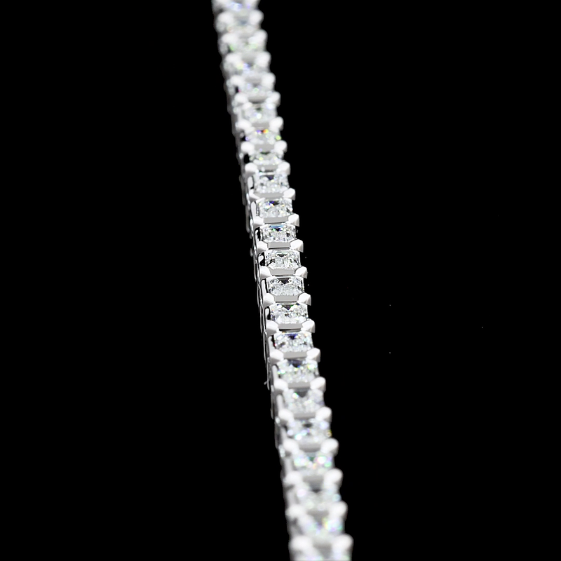 2-3/4ctw Bezel East West Emerald Tennis Bracelet