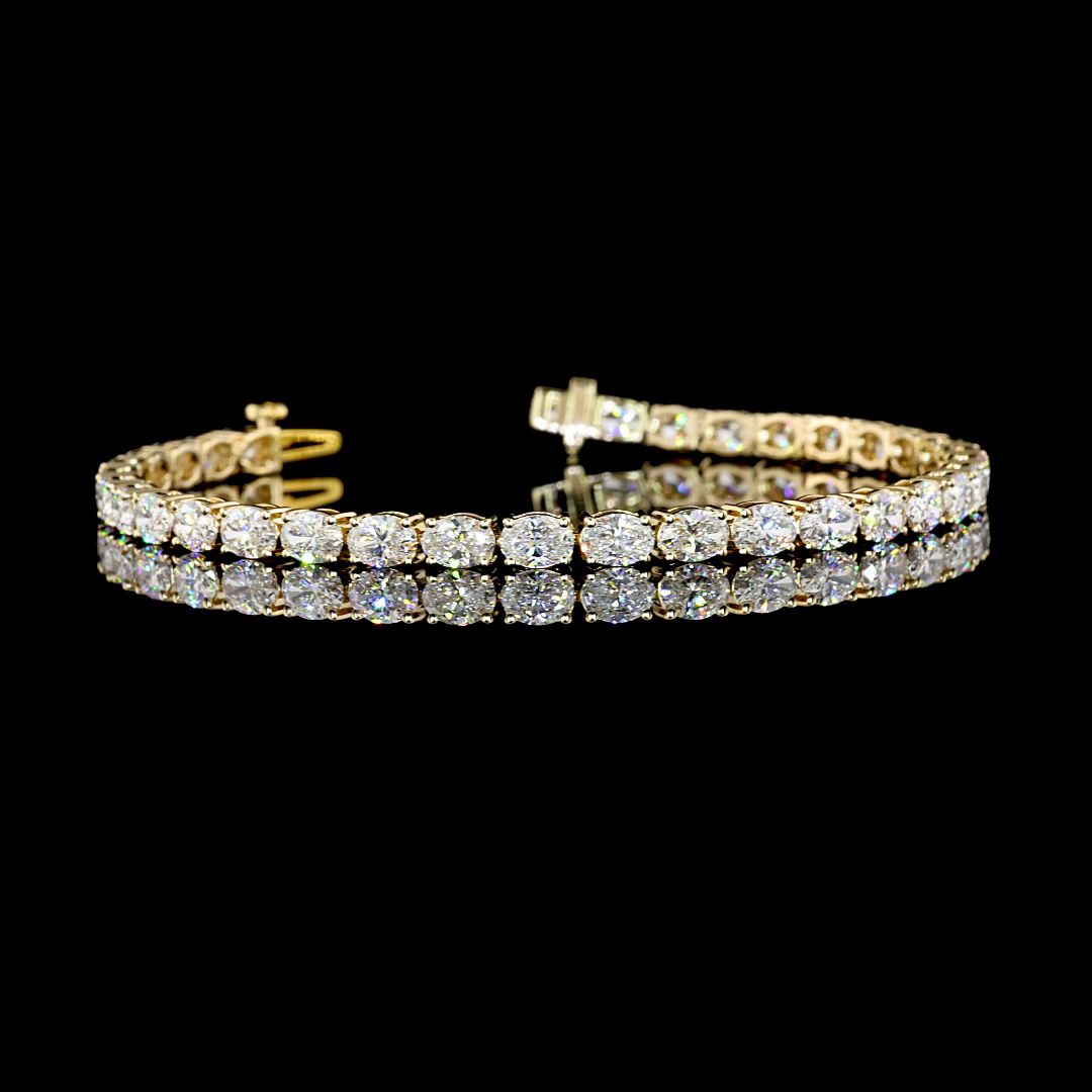 7ctw Prong East West Oval Tennis Bracelet