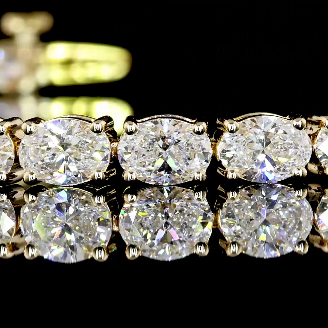 7ctw Prong East West Oval Tennis Bracelet