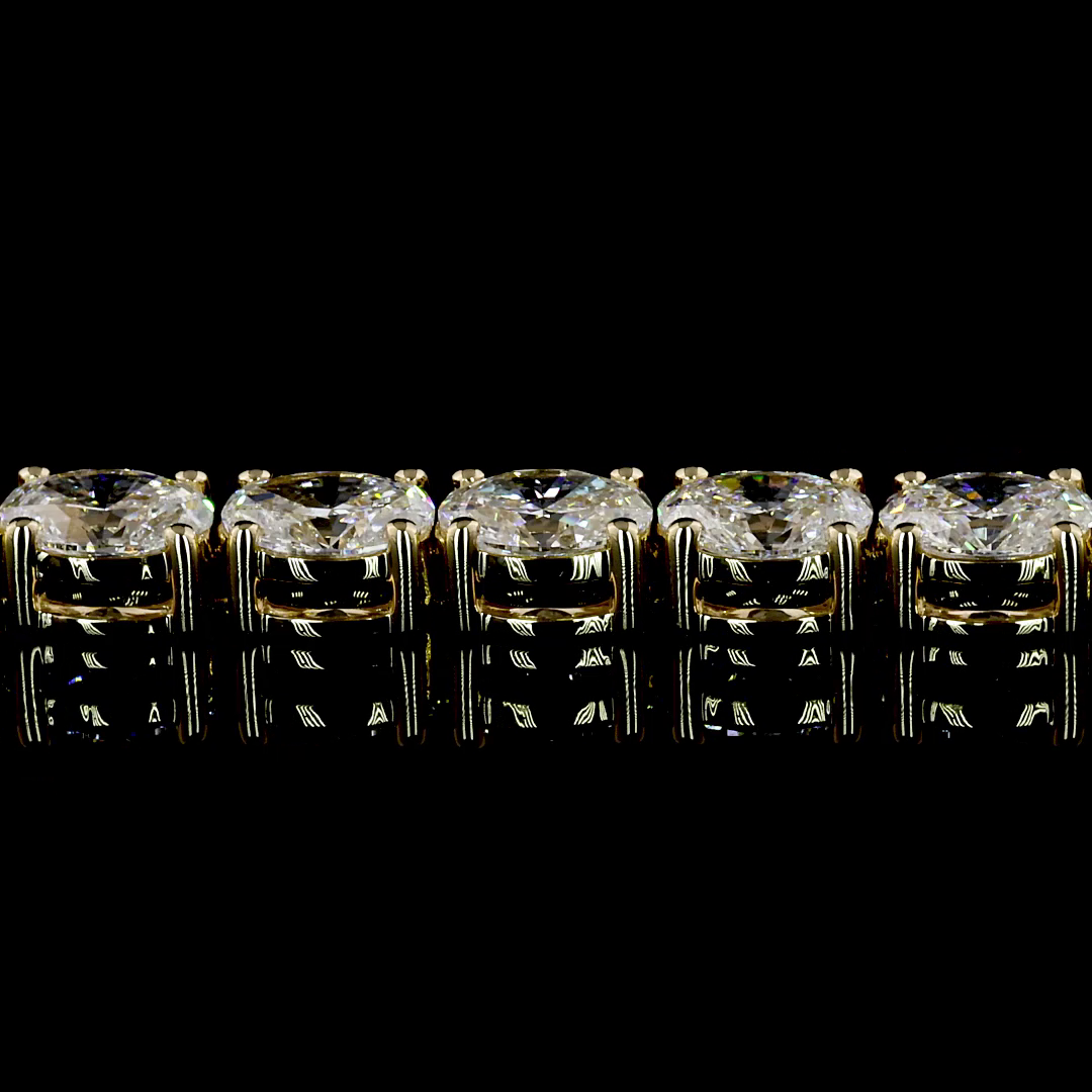 7ctw Prong East West Oval Tennis Bracelet