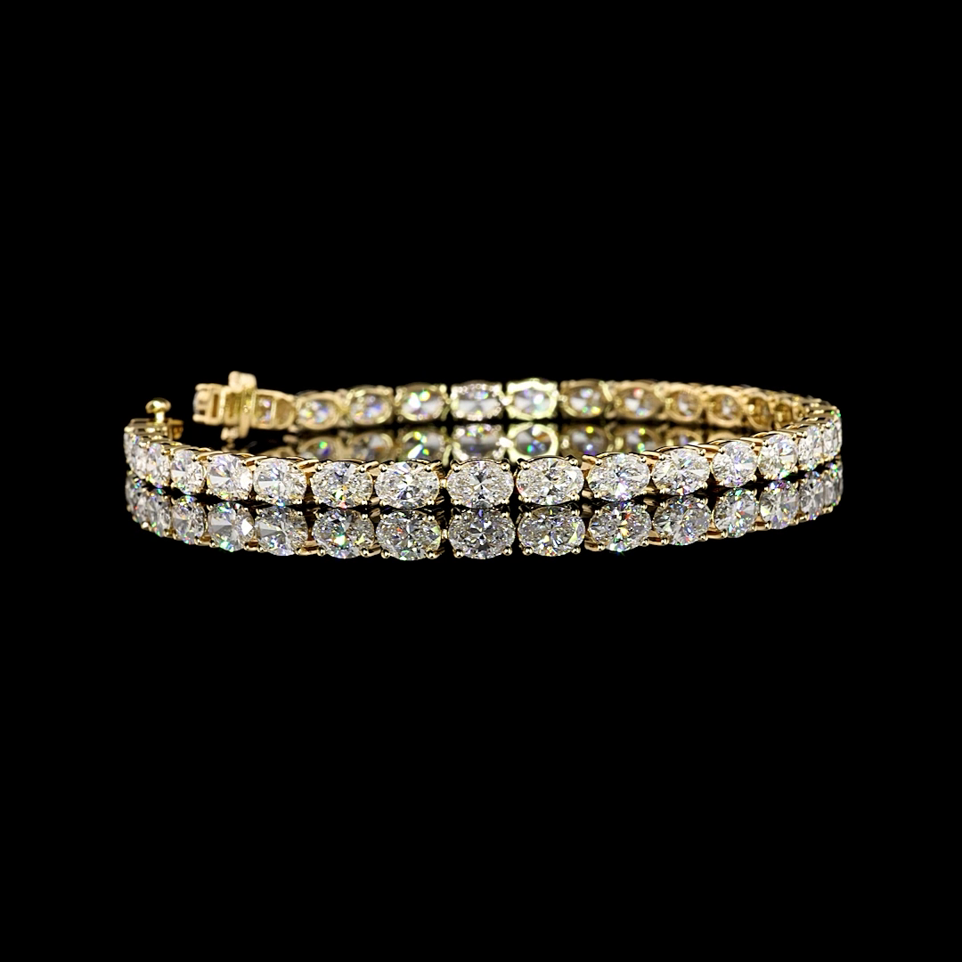 10ctw Prong East West Oval Tennis Bracelet