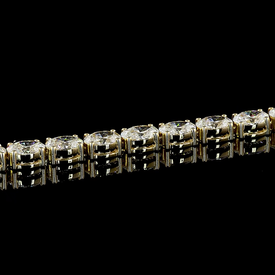 10ctw Prong East West Oval Tennis Bracelet