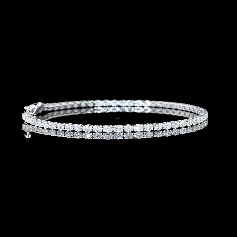 3ctw Prong East West Oval Tennis Bracelet