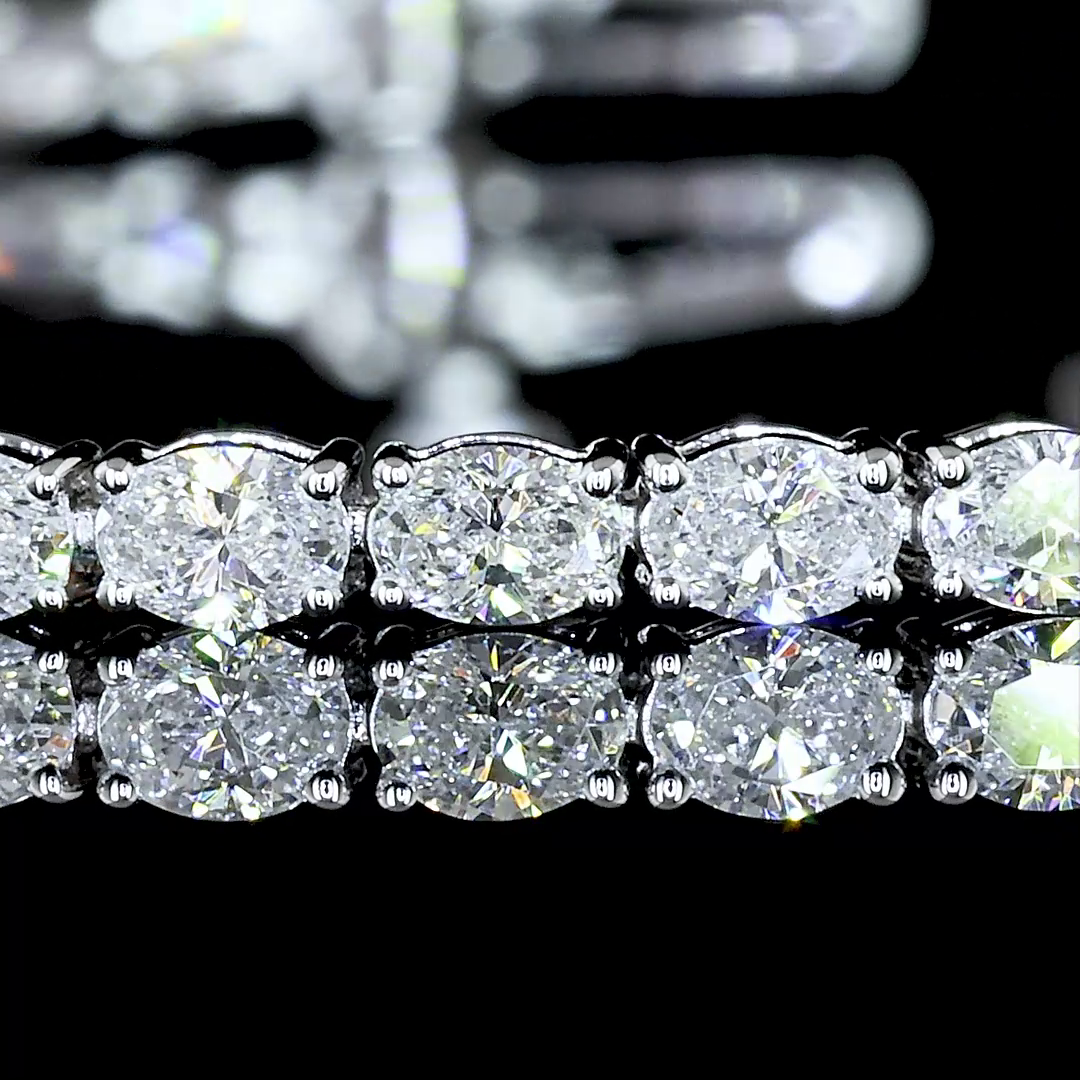 3ctw Prong East West Oval Tennis Bracelet