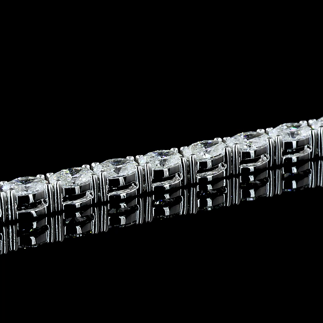 3ctw Prong East West Oval Tennis Bracelet