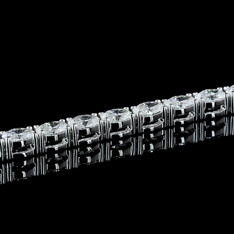 3ctw Prong East West Oval Tennis Bracelet