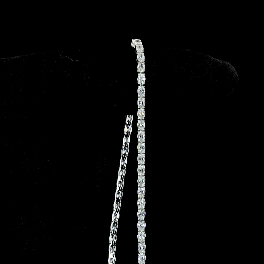 3ctw Prong East West Oval Tennis Bracelet