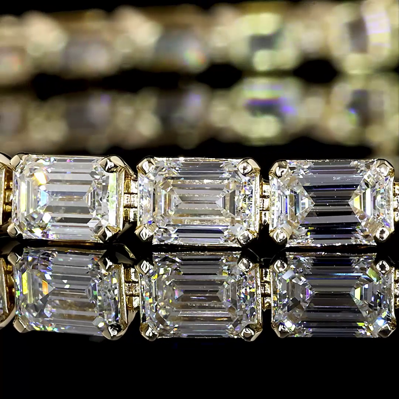 8ctw Prong East West Emerald Tennis Bracelet