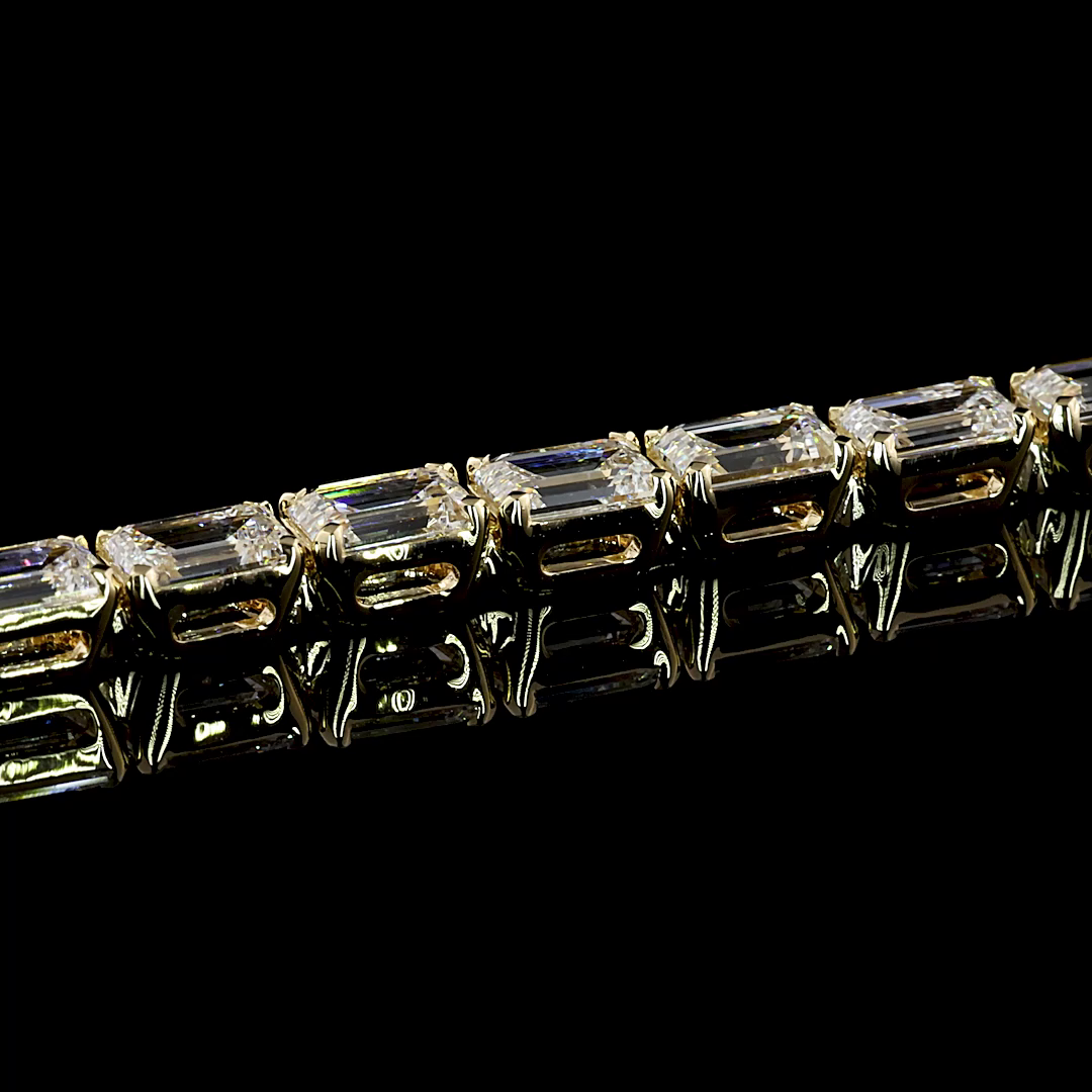 8ctw Prong East West Emerald Tennis Bracelet