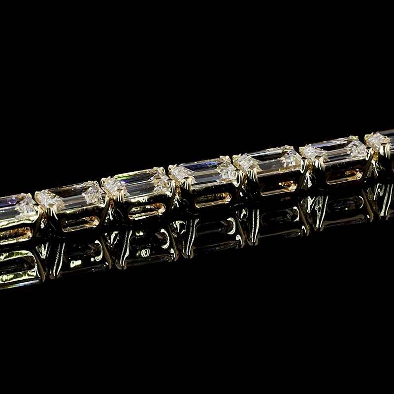 8ctw Prong East West Emerald Tennis Bracelet