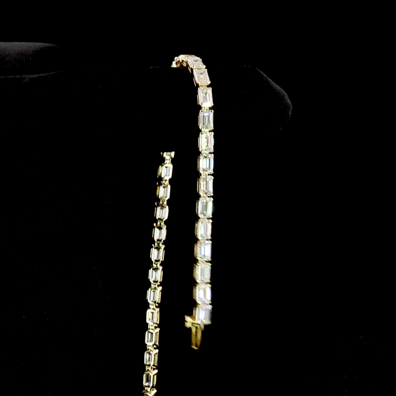 8ctw Prong East West Emerald Tennis Bracelet
