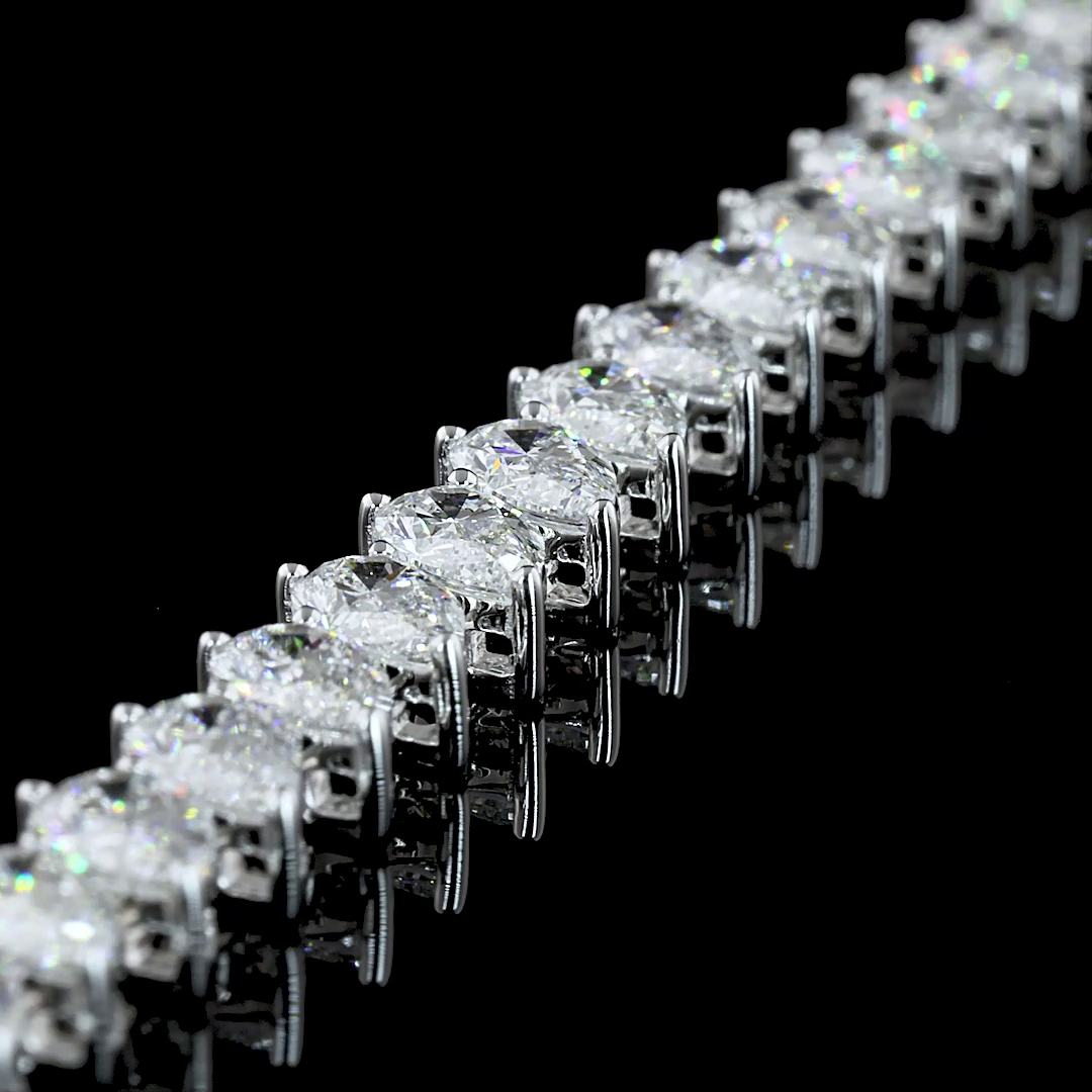 7ctw Prong Inclined Pear Tennis Bracelet