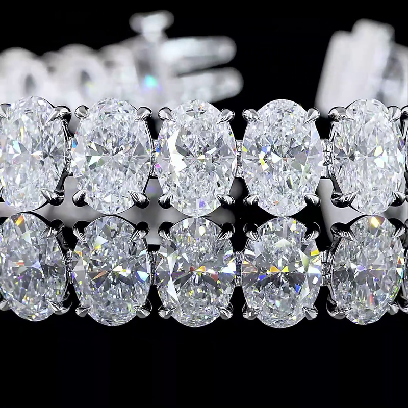 31ctw Prong Oval Tennis Bracelet