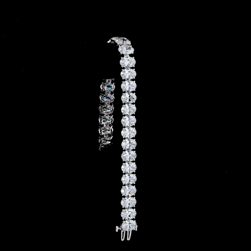 31ctw Prong Oval Tennis Bracelet