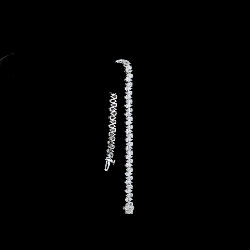 9ctw Prong Pear Tennis Bracelet