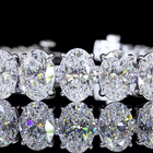 17ctw Prong Oval Riviera Tennis Bracelet