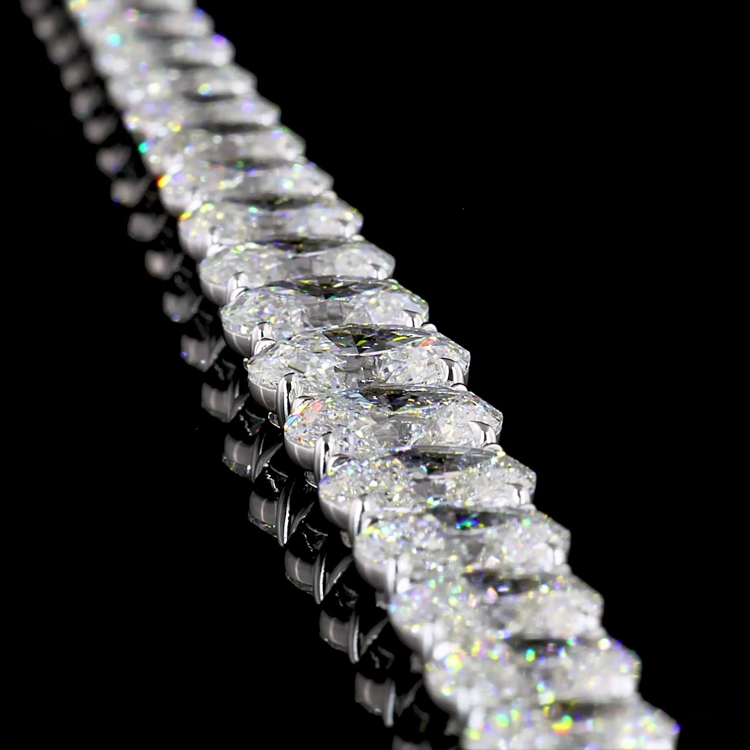 17ctw Prong Oval Riviera Tennis Bracelet