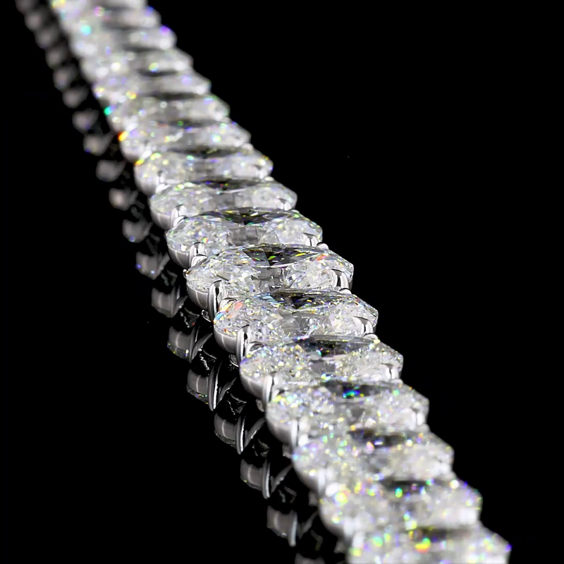17ctw Prong Oval Riviera Tennis Bracelet