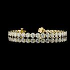 9ctw Bezel East West Heart Tennis Bracelet