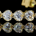 9ctw Bezel East West Heart Tennis Bracelet