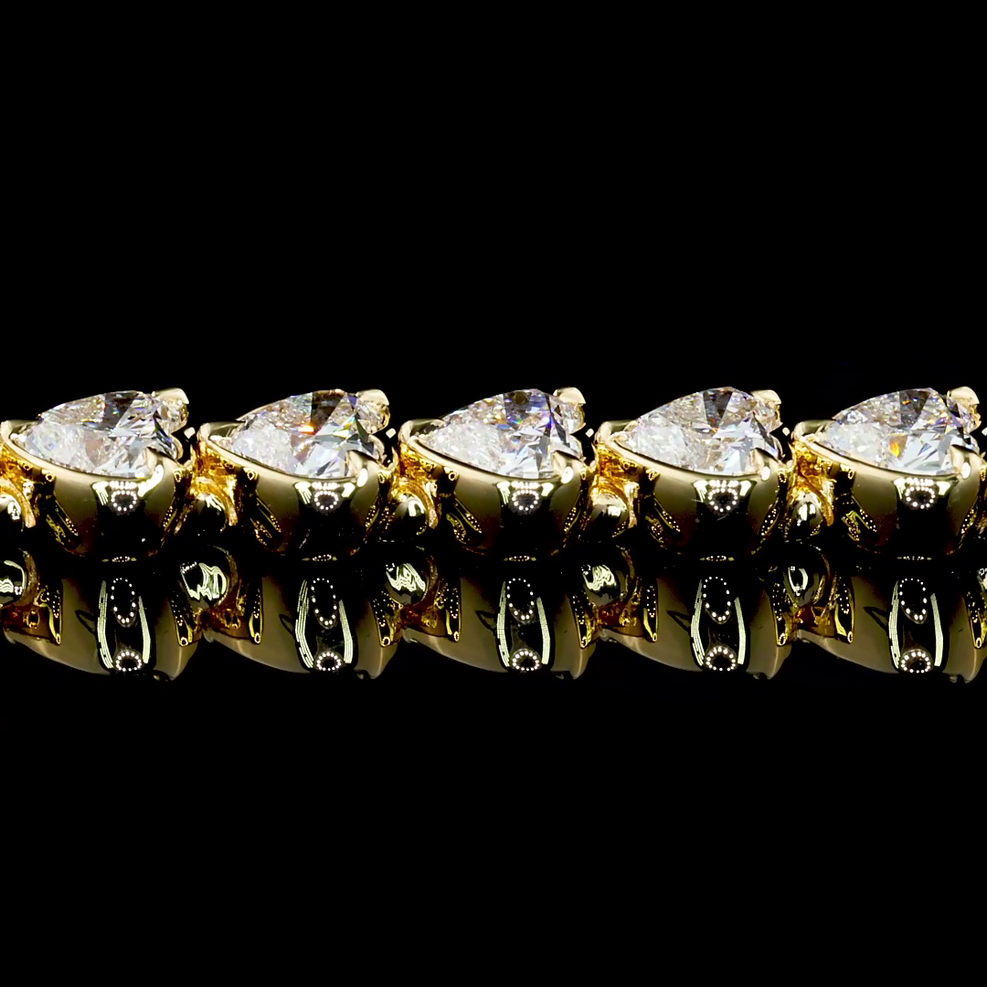 9ctw Bezel East West Heart Tennis Bracelet