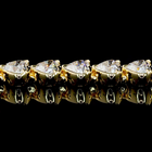 9ctw Bezel East West Heart Tennis Bracelet