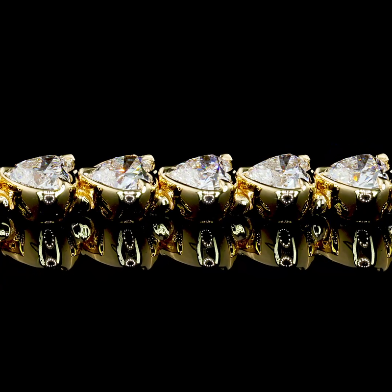 9ctw Bezel East West Heart Tennis Bracelet