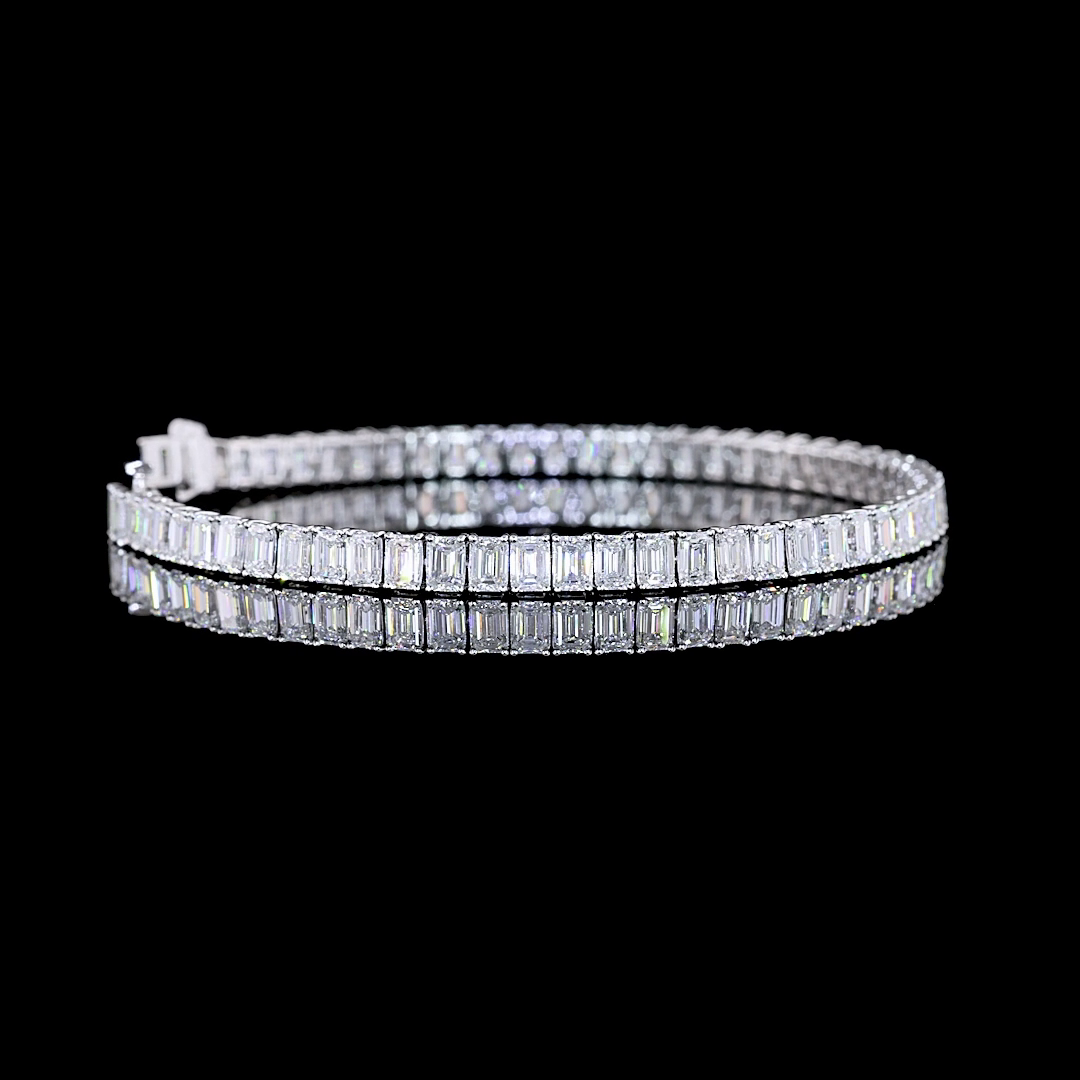 10ctw Prong Emerald Tennis Bracelet