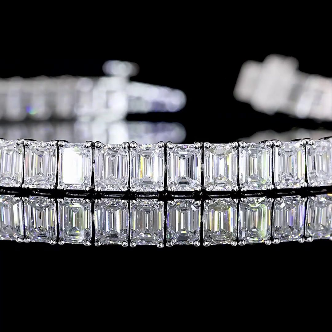 10ctw Prong Emerald Tennis Bracelet