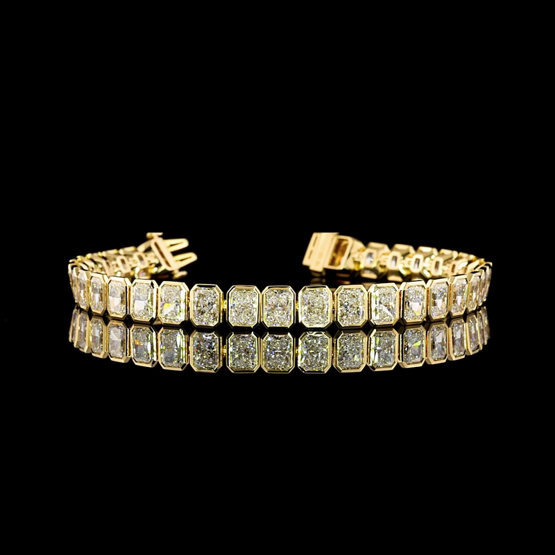 25ctw Bezel Radiant Tennis Bracelet