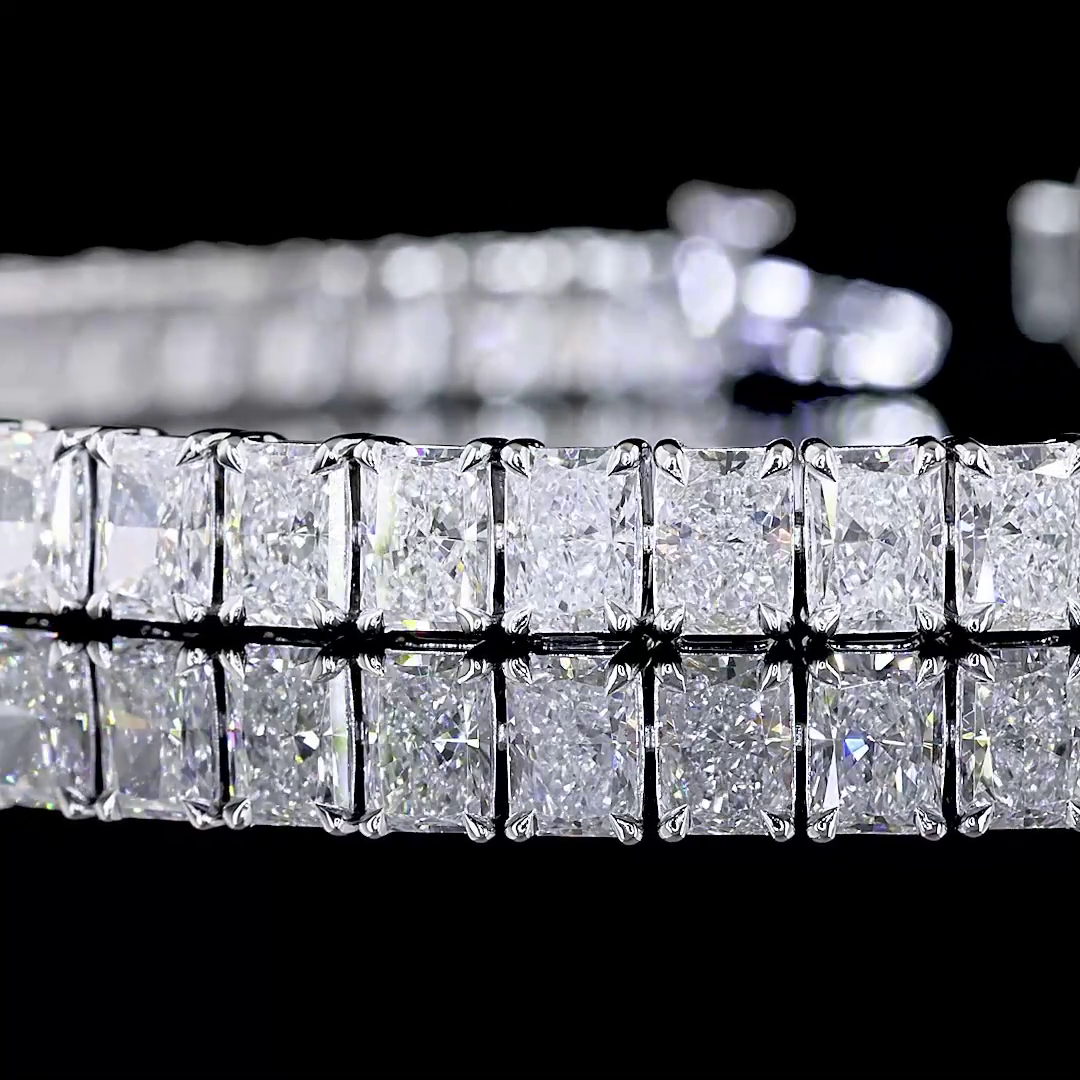24ctw Prong Radiant Tennis Bracelet