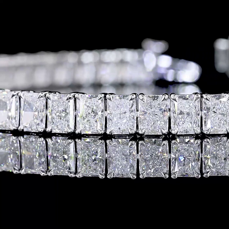 24ctw Prong Radiant Tennis Bracelet