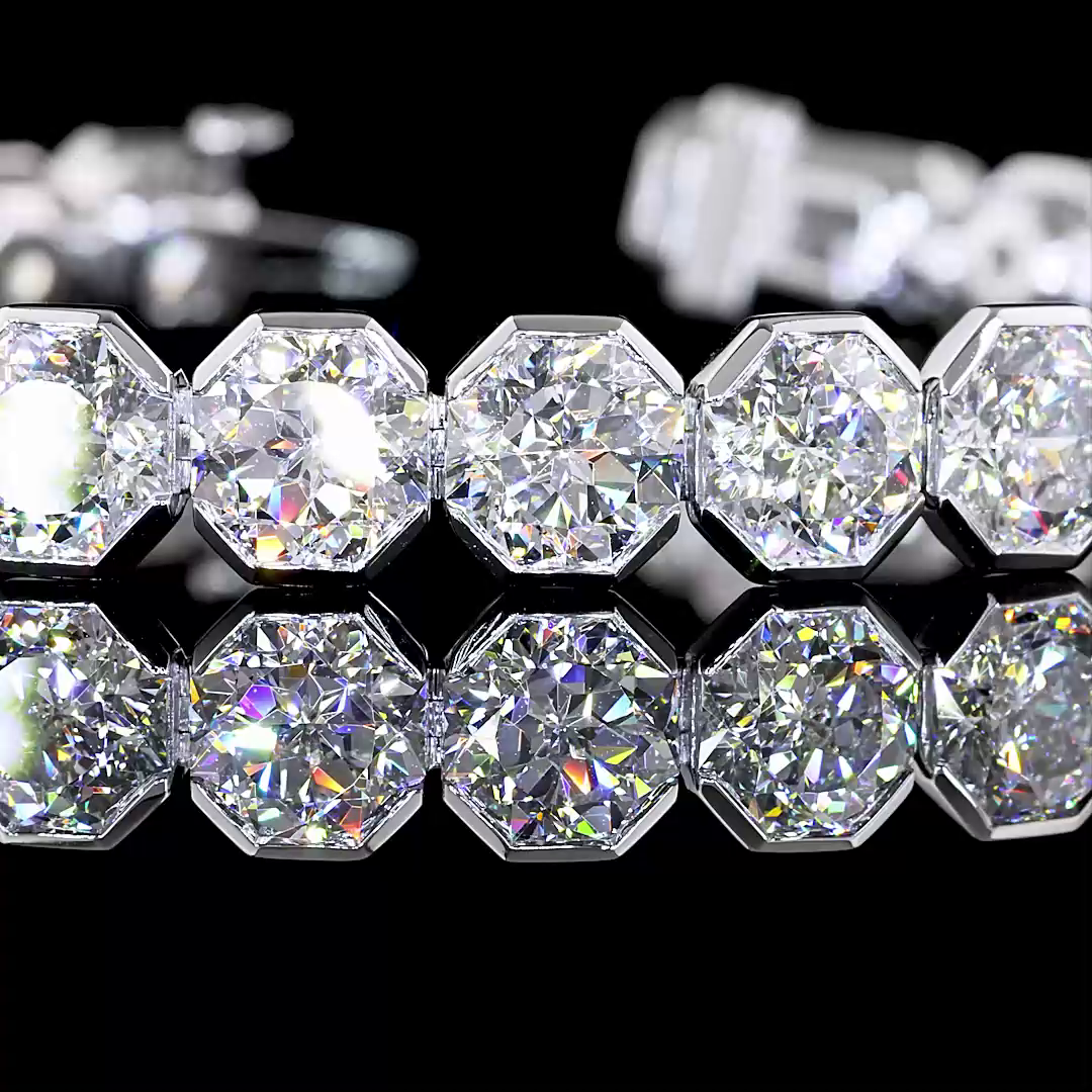 29ctw Bezel Octagon Nova Tennis Bracelet
