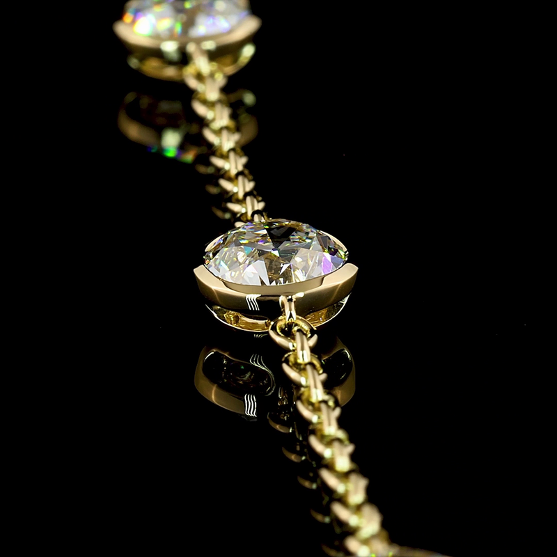 5ctw Bezel Old European Brilliant Station Bracelet