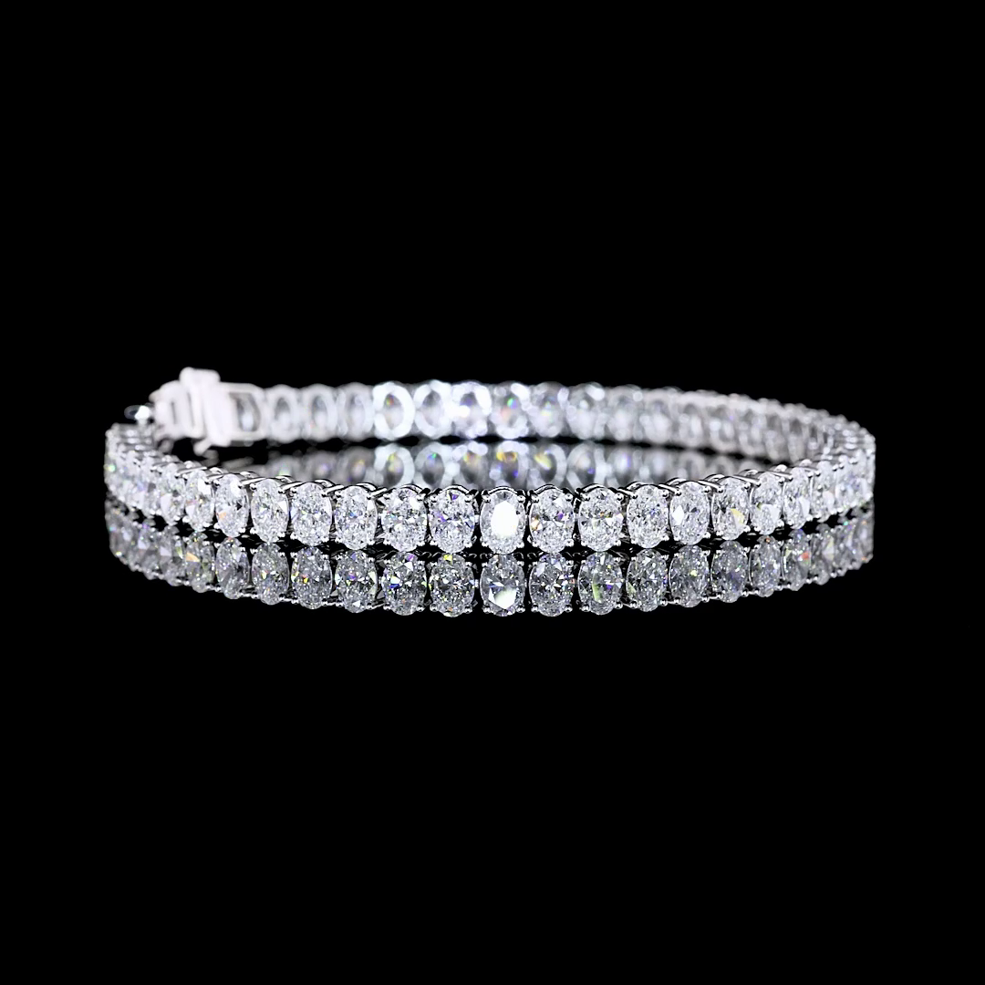 11ctw Prong Oval Tennis Bracelet