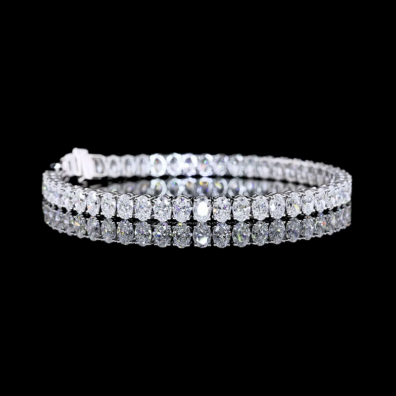 11ctw Prong Oval Tennis Bracelet