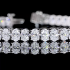 11ctw Prong Oval Tennis Bracelet