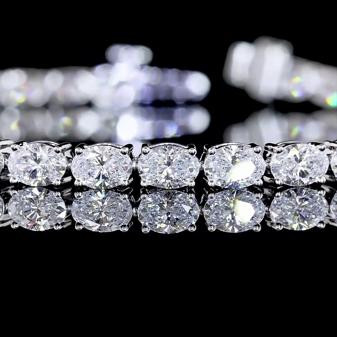 6ctw Prong East West Oval Tennis Bracelet