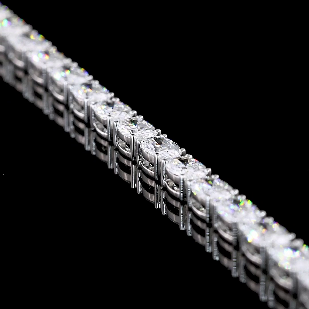 6ctw Prong East West Oval Tennis Bracelet