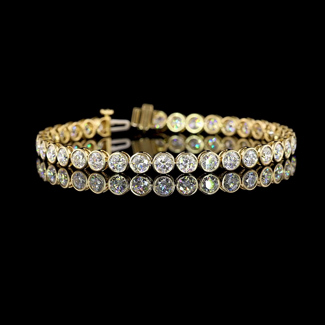 8ctw Bezel Round Tennis Bracelet