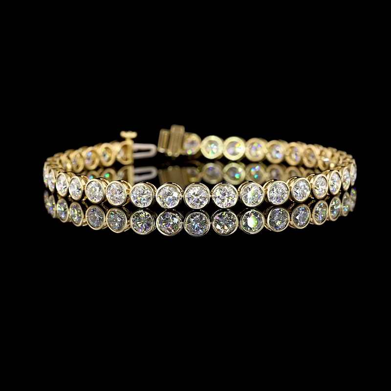 8ctw Bezel Round Tennis Bracelet