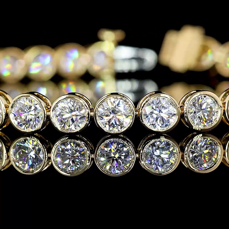 8ctw Bezel Round Tennis Bracelet